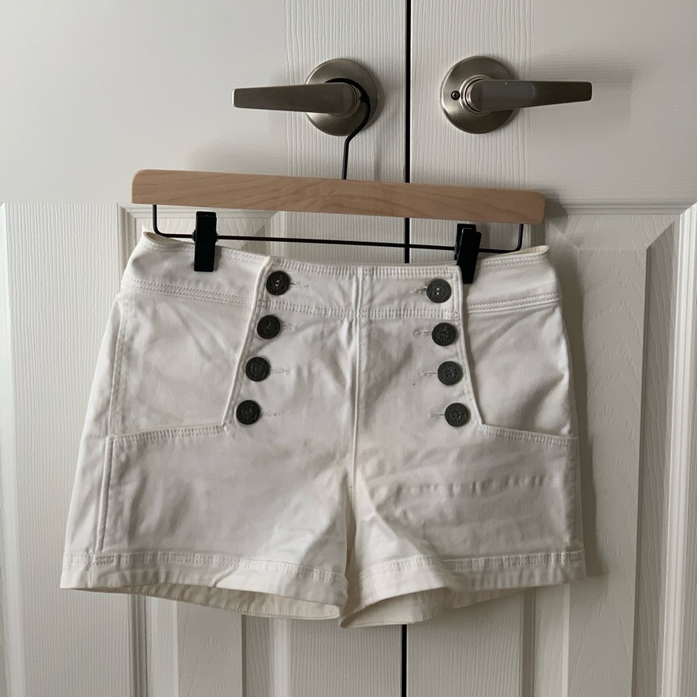 Express white shorts with buttons